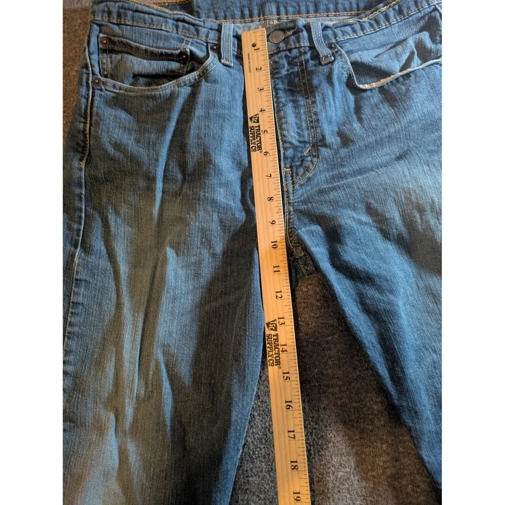 Levis 502 Jeans Mens 34x32 Medium Blue Denim Regular Taper Comfort Stretch